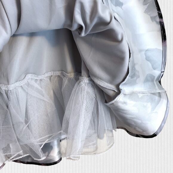 CITY STUDIO Skirt Women/Girl SZ 9 Purple Floral Above The Knee Prom Fit + Flare - Picture 11 of 15